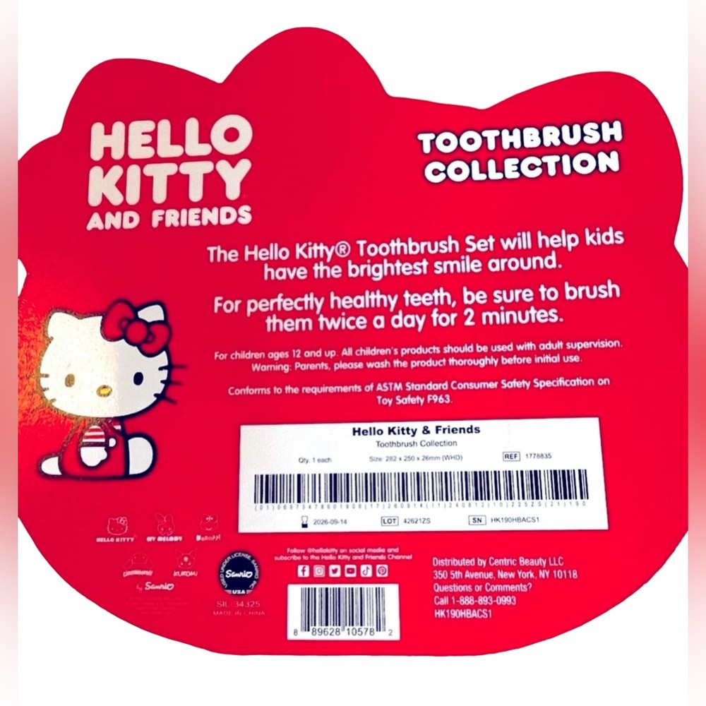 Hello Kitty Toothbrush Set - Picture 2 of 4